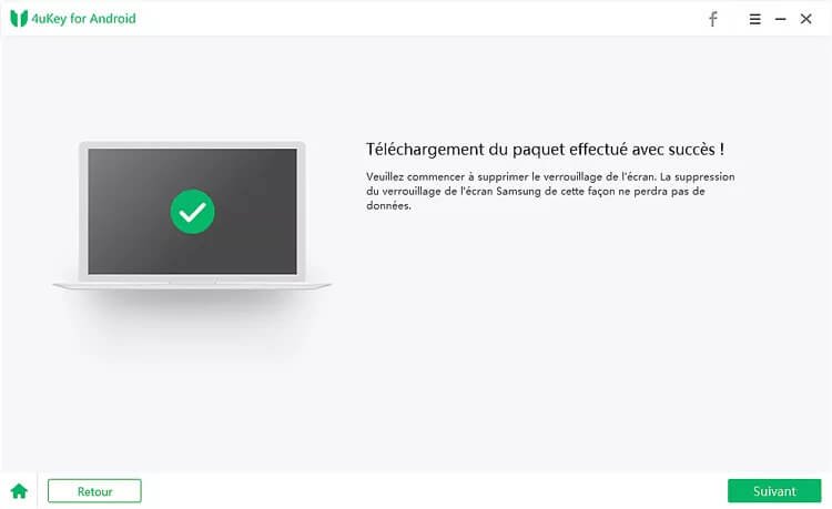Suppression De L’Écran De Verrouillage Android commencera ensuite à télécharger le pack de récupération.