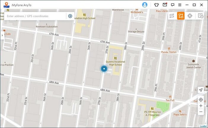Vous pouvez cliquer n’importe où sur la carte pour sélectionner la localisation de votre destination