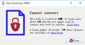 calibre ce livre a drm