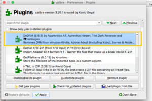 comment utiliser calibre dedrm kindle pdf