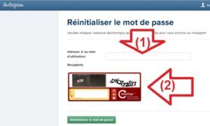 Changer de mot de passe avec l’application Instagram