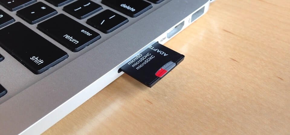 Connecter la carte SD à votre PC