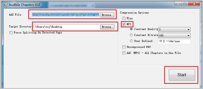 Convertir un fichier AAX en MP3