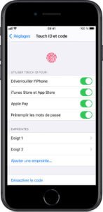 Désactiver puis activer de nouveau Touch ID