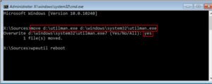 Redémarrez de nouveau votre ordinateur à partir du disque d’installation Windows