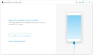 Correction d'iOS à un état normal