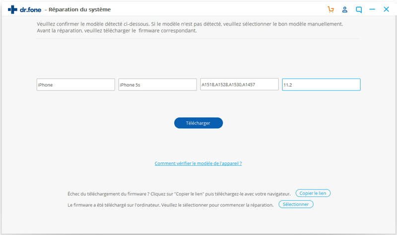 Sélectionnez et téléchargez le firmware