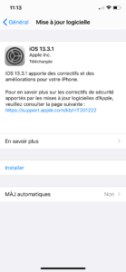 Rechercher la dernière mise à jour iOS disponible