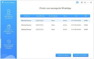 Transférer les données WhatsApp d’un iPhone vers un Huawei avec la fonction de sauvegarde et de restauration