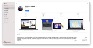 Catalina dans l’App Store de votre Mac