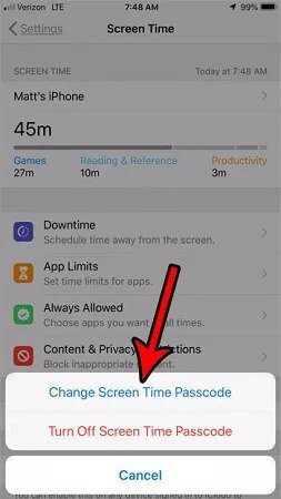 Comment réinitialiser le mot de passe des limites sur un iPhone/iPad sans ordinateur ?