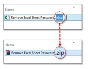 Comment déverrouiller de mot de passe Excel en modifiant l’extension du fichier