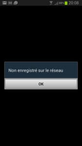 Non enregistré sur le réseau