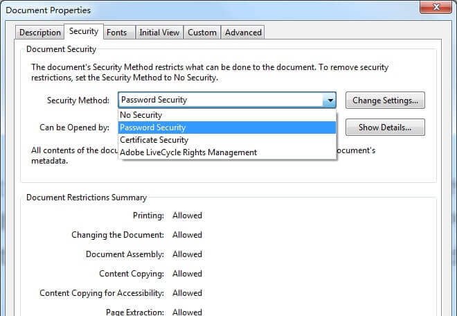 Dans le menu supérieur, cliquez sur le bouton « Méthode de sécurité » et sélectionnez « Pas de sécurité » dans le menu déroulant