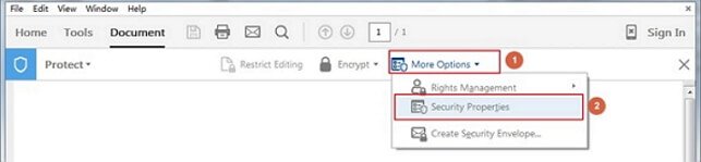 Cliquez ici sur « Plus d’options », puis sur « Propriétés de sécurité ».
