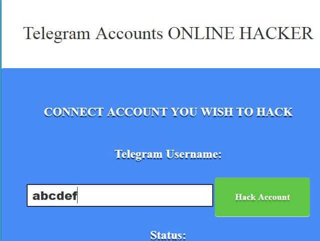 Tapez maintenant le compte Telegram que vous souhaitez pirater
