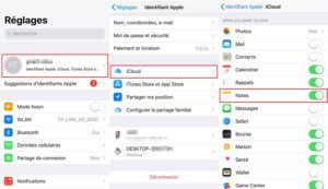 récupérer les notes d’un iPhone en utilisant iCloud