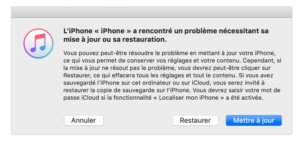 Restaurer l’iPhone avec le mode de récupération