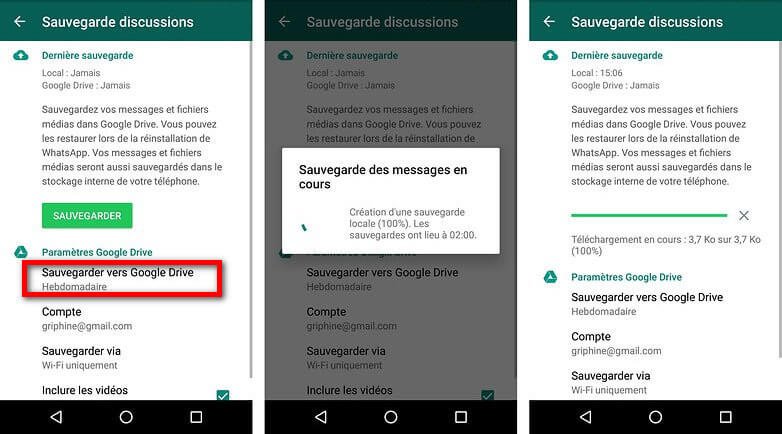 Transférer des données WhatsApp d’un Android vers un Android en utilisant une sauvegarde Google Drive