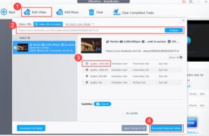Coller l’URL de la vidéo Facebook dans VideoProc