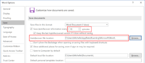 Rechercher les documents de récupération automatique